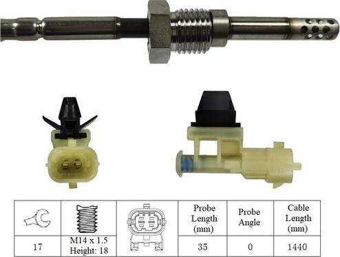 LUCAS LGS6086 - Датчик, температура вихлопних газів avtolavka.club