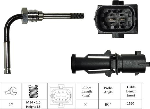 LUCAS LGS6080 - Датчик, температура вихлопних газів avtolavka.club