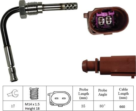 LUCAS LGS6036 - Датчик, температура вихлопних газів avtolavka.club