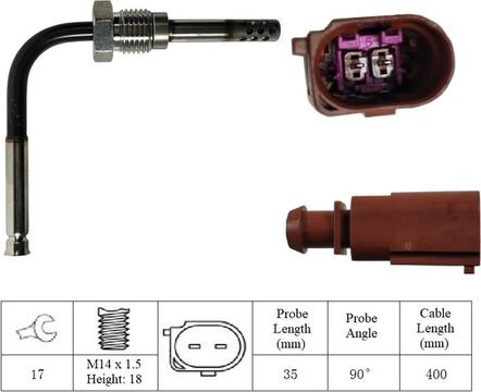 LUCAS LGS6024 - Датчик, температура вихлопних газів avtolavka.club