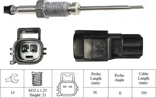 LUCAS LGS6119 - Датчик, температура вихлопних газів avtolavka.club