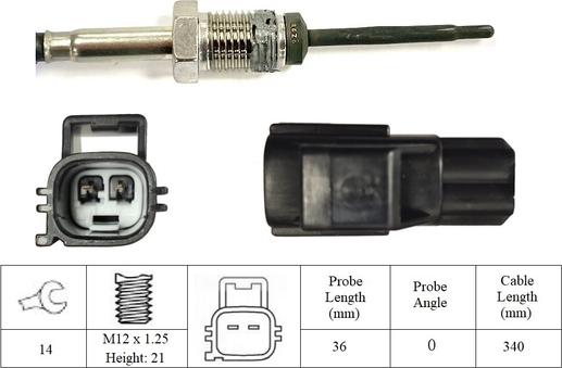 LUCAS LGS6118 - Датчик, температура вихлопних газів avtolavka.club