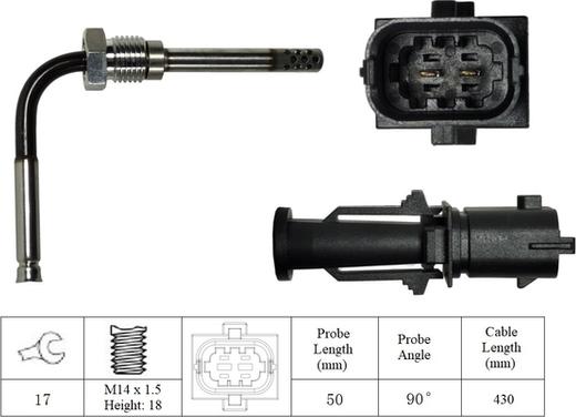 LUCAS LGS7047 - Датчик, температура вихлопних газів avtolavka.club