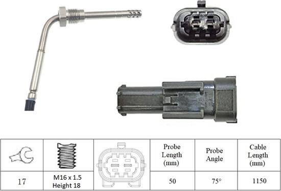 LUCAS LGS7056 - Датчик, температура вихлопних газів avtolavka.club