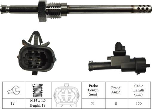 LUCAS LGS7023 - Датчик, температура вихлопних газів avtolavka.club