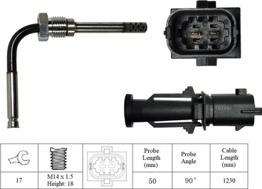 LUCAS LGS7192 - Датчик, температура вихлопних газів avtolavka.club