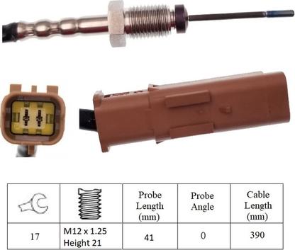 LUCAS LGS7166 - Датчик, температура вихлопних газів avtolavka.club