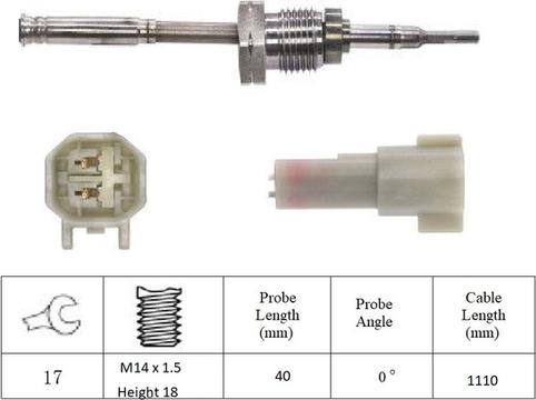 LUCAS LGS7161 - Датчик, температура вихлопних газів avtolavka.club