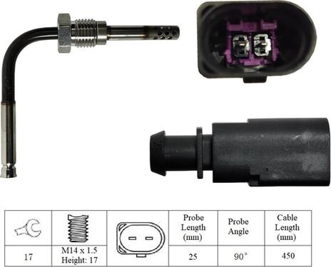 LUCAS LGS7189 - Датчик, температура вихлопних газів avtolavka.club