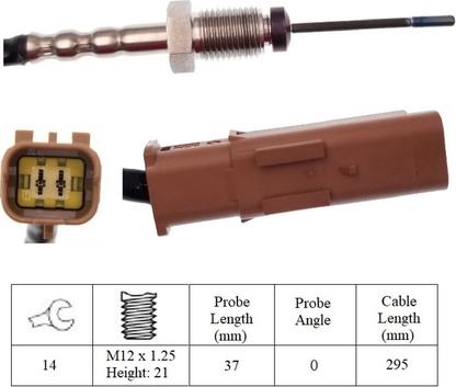 LUCAS LGS7187 - Датчик, температура вихлопних газів avtolavka.club