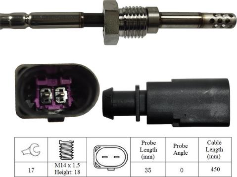 LUCAS LGS7136 - Датчик, температура вихлопних газів avtolavka.club