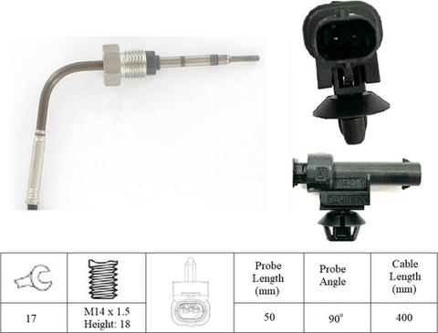 LUCAS LGS7122 - Датчик, температура вихлопних газів avtolavka.club