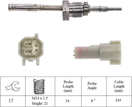 LUCAS LGS7173 - Датчик, температура вихлопних газів avtolavka.club