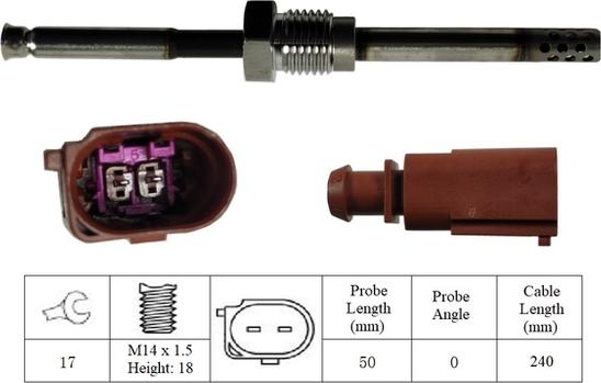 LUCAS LGS7177 - Датчик, температура вихлопних газів avtolavka.club