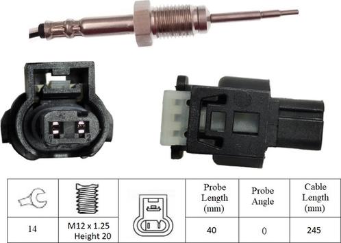 LUCAS LGS7245 - Датчик, температура вихлопних газів avtolavka.club