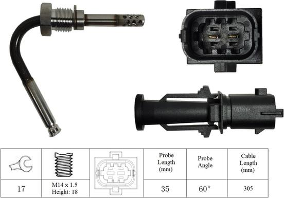 LUCAS LGS7216 - Датчик, температура вихлопних газів avtolavka.club