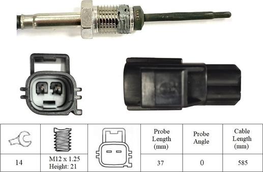 LUCAS LGS7217 - Датчик, температура вихлопних газів avtolavka.club