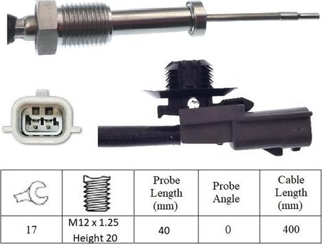 LUCAS LGS7230 - Датчик, температура вихлопних газів avtolavka.club