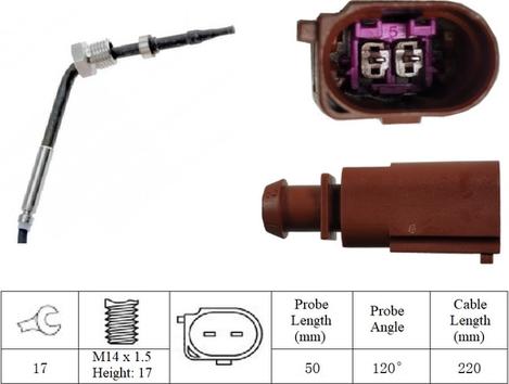 LUCAS LGS7225 - Датчик, температура вихлопних газів avtolavka.club