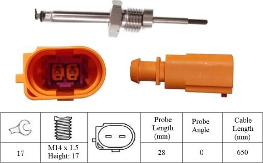 LUCAS LGS7226 - Датчик, температура вихлопних газів avtolavka.club