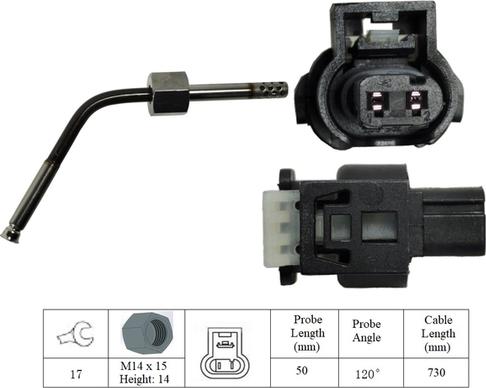 LUCAS LGS7228 - Датчик, температура вихлопних газів avtolavka.club