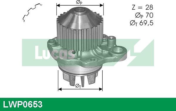 LUCAS LWP0653 - Водяний насос avtolavka.club