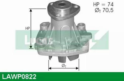 Lucas Engine Drive LAWP0822 - Водяний насос avtolavka.club