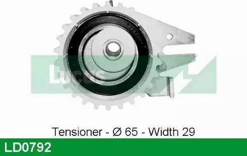 Lucas Engine Drive LD0792 - Натяжна ролик, ремінь ГРМ avtolavka.club