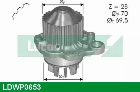 Lucas Engine Drive LDWP0653 - Водяний насос avtolavka.club