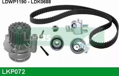 Lucas Engine Drive LKP072 - Водяний насос + комплект зубчатого ременя avtolavka.club