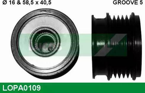 Lucas Engine Drive LOPA0109 - Ремінний шків, генератор avtolavka.club