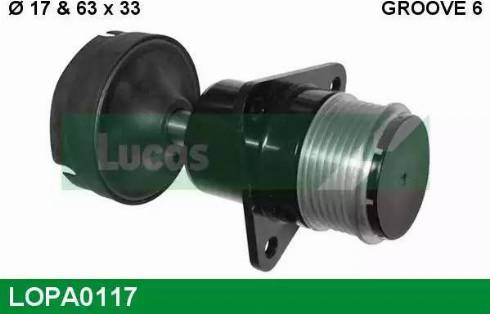 Lucas Engine Drive LOPA0117 - Ремінний шків, генератор avtolavka.club
