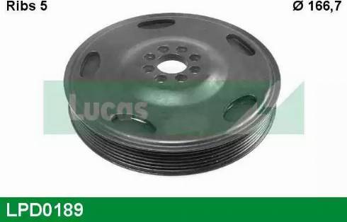 Lucas Engine Drive LPD0189 - Ремінний шків, колінчастий вал avtolavka.club