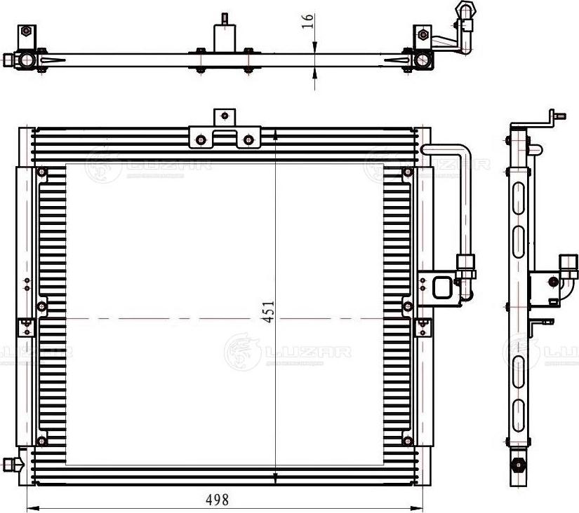 Luzar LRAC 1550 - Конденсатор, кондиціонер avtolavka.club