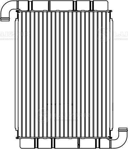 Luzar LRh 2802 - Теплообмінник, опалення салону avtolavka.club