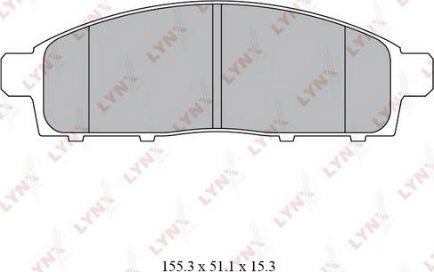 LYNXauto BD-5529 - Гальмівні колодки, дискові гальма avtolavka.club