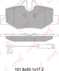 LYNXauto BD-5353 - Гальмівні колодки, дискові гальма avtolavka.club