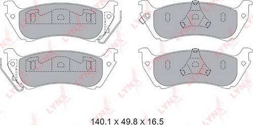 LYNXauto BD-5363 - Гальмівні колодки, дискові гальма avtolavka.club