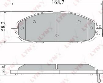 LYNXauto BD-5732 - Гальмівні колодки, дискові гальма avtolavka.club