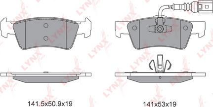 LYNXauto BD-8039 - Гальмівні колодки, дискові гальма avtolavka.club