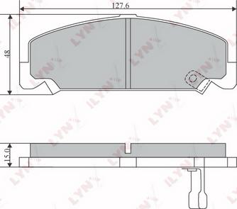 LYNXauto BD-3415 - Гальмівні колодки, дискові гальма avtolavka.club