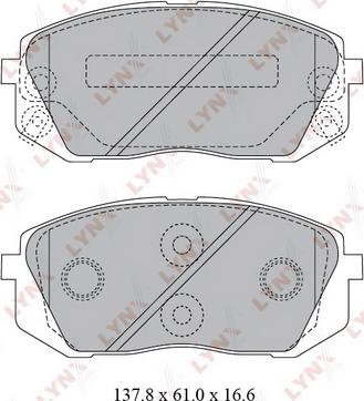 LYNXauto BD-3621 - Гальмівні колодки, дискові гальма avtolavka.club