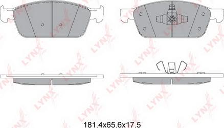 LYNXauto BD-3036 - Гальмівні колодки, дискові гальма avtolavka.club