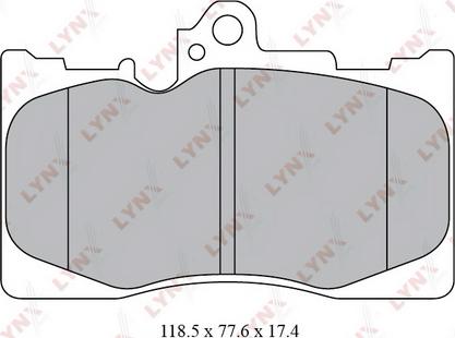 LYNXauto BD-7566 - Гальмівні колодки, дискові гальма avtolavka.club