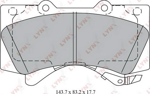 LYNXauto BD-7580 - Гальмівні колодки, дискові гальма avtolavka.club