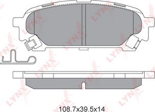 LYNXauto BD-7113 - Гальмівні колодки, дискові гальма avtolavka.club