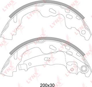 LYNXauto BS-7526 - Комплект гальм, барабанний механізм avtolavka.club