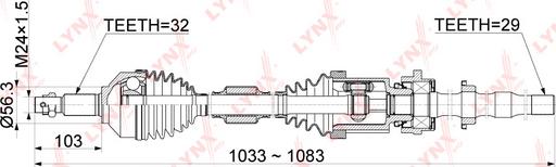 LYNXauto CD-1107 - Приводний вал avtolavka.club