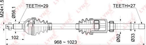 LYNXauto CD-1124 - Приводний вал avtolavka.club