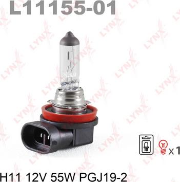 LYNXauto L11155-01 - Лампа розжарювання, фара дальнього світла avtolavka.club